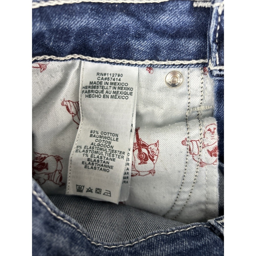 True Religion Billie Jeans Women's 27 X 29.5 Mid Rise Straight Stretch Flap - Picture 12 of 13